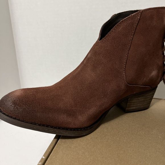 JOURNEE SIGNATURE Womens Brown Ankle Stitch Detail Arika Leather Booties 9 - Picture 5 of 11